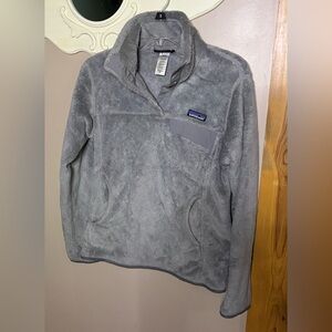 🌟PATAGONIA Women’s Gray Re-tool Snap-T Fleece Pullover Medium Gorpcore Flawless